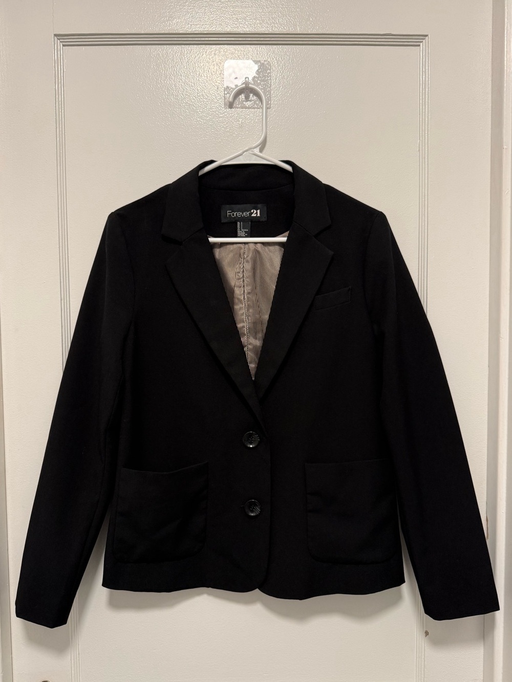 Forever 21 Black Boyfriend Blazer Jacket Size Small - Picture 2 of 11